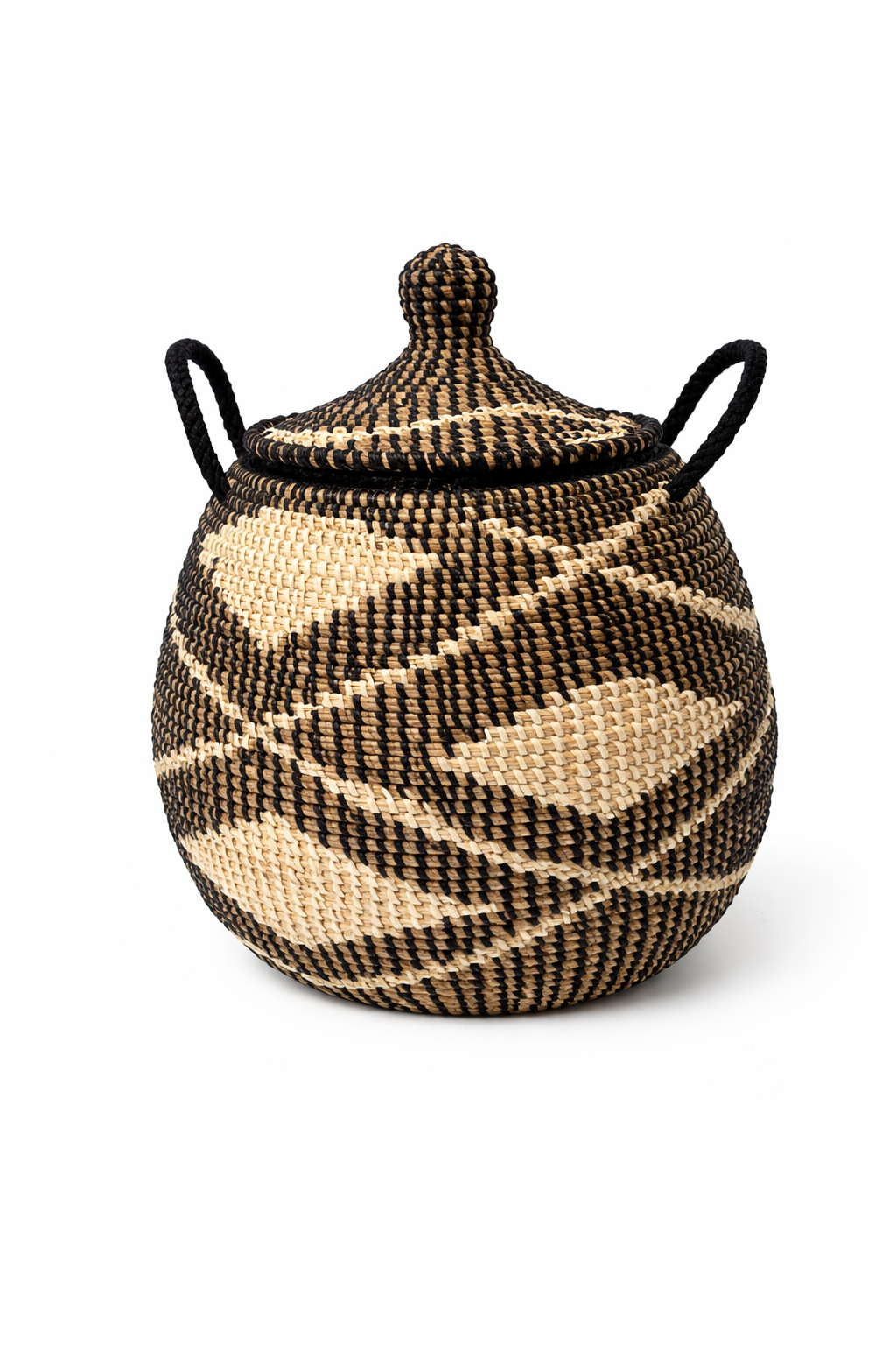 Senegal Wäschekorb / Corbeille à linge - Bio Wolle und Baumwolle - WK08