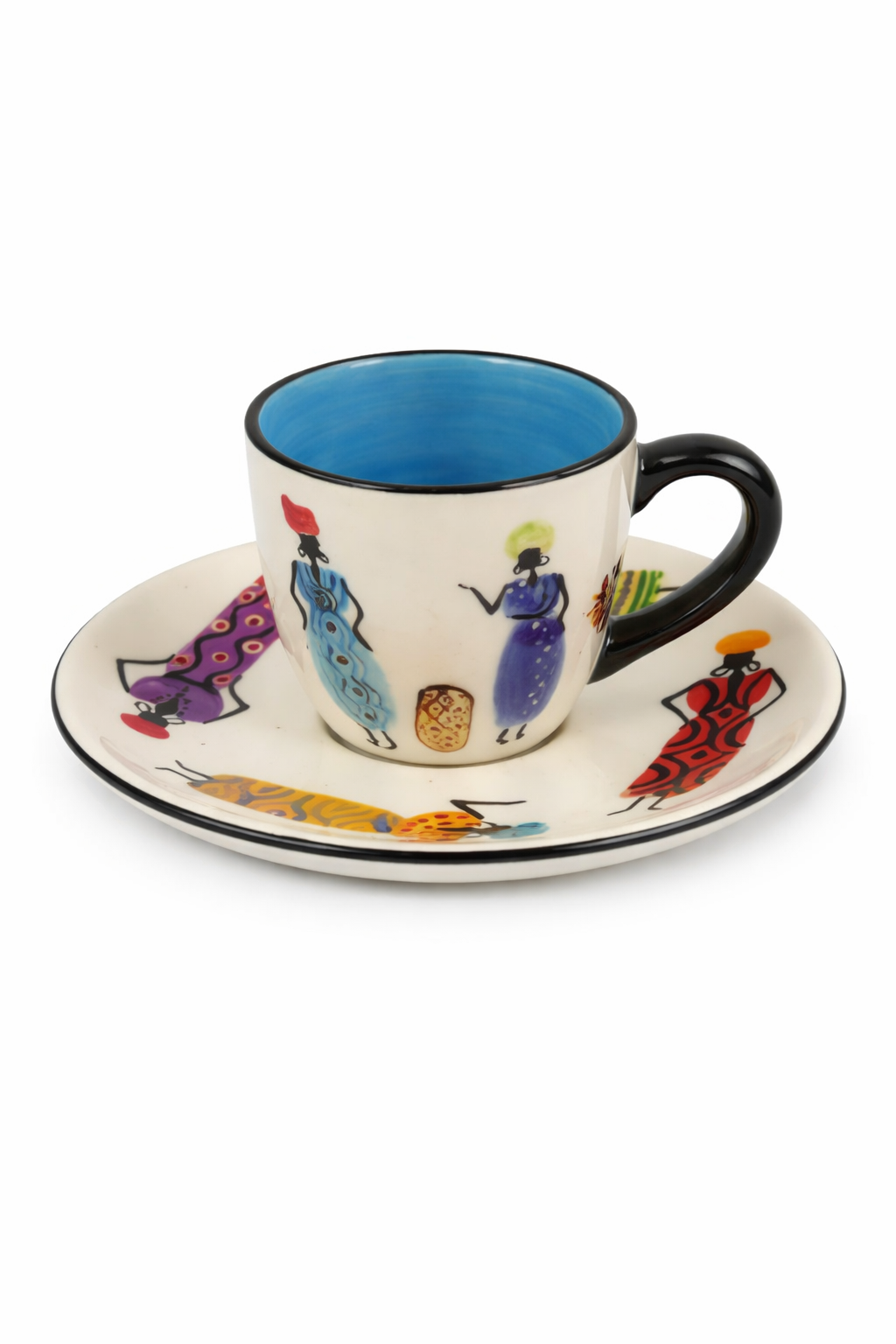 Keramik Espressotasse mit Unterteller