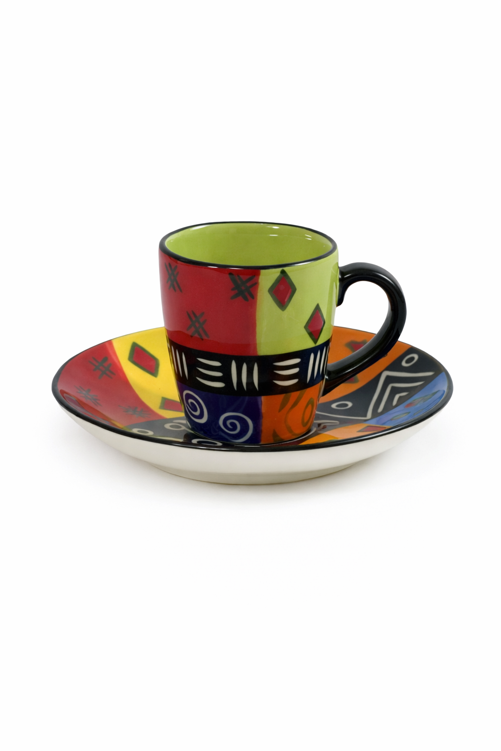Keramik Espressotasse mit Unterteller