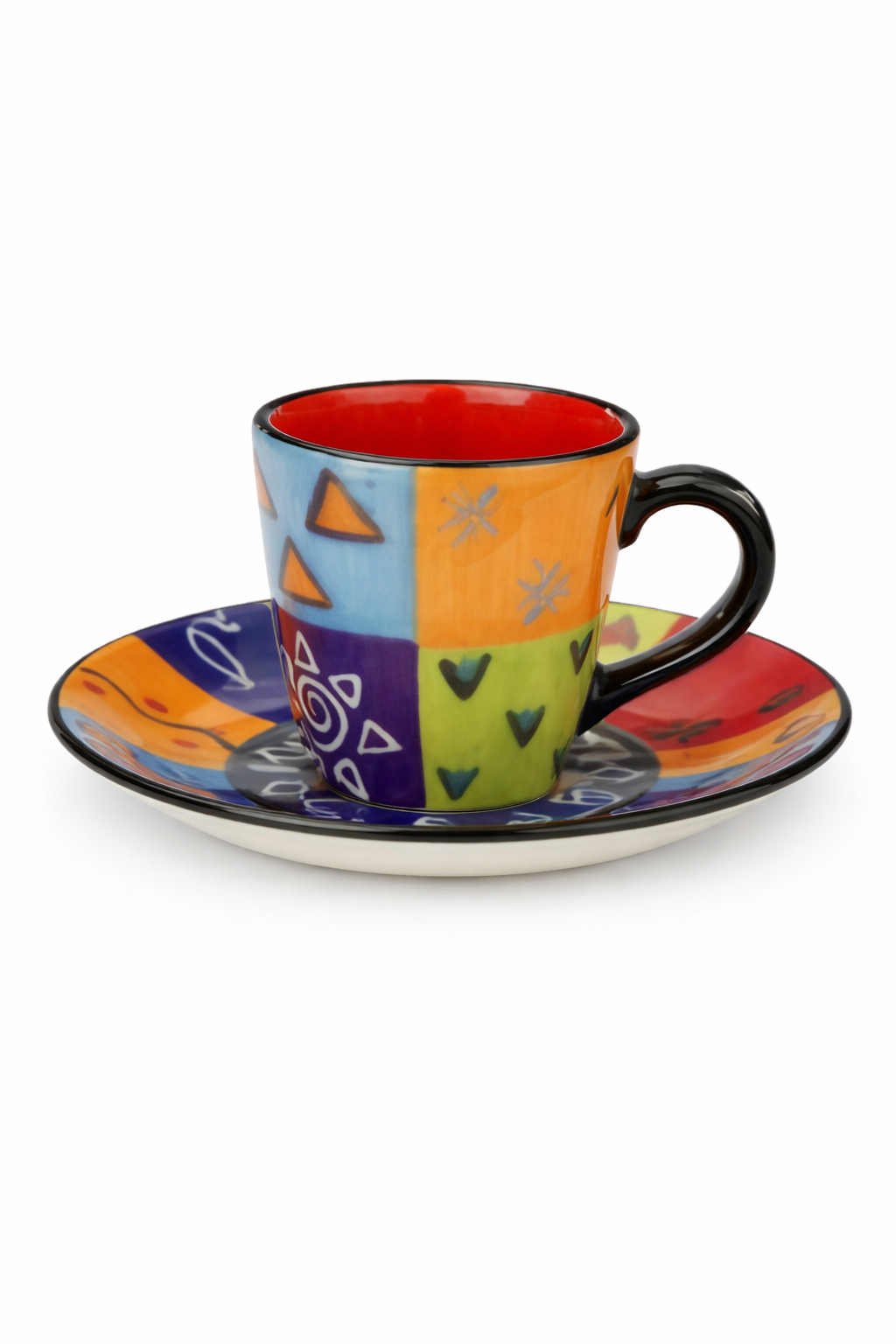 Keramik Espressotasse mit Unterteller