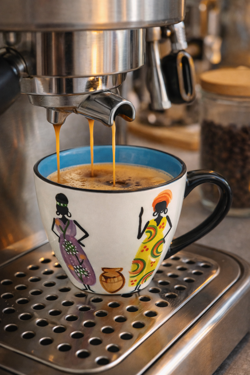 Keramik Kaffeetasse "African Ladies"