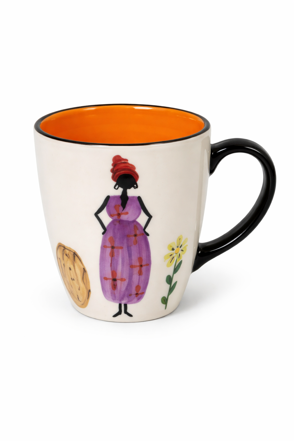 Handbemalte Keramik Tee-Tasse "African Ladies"