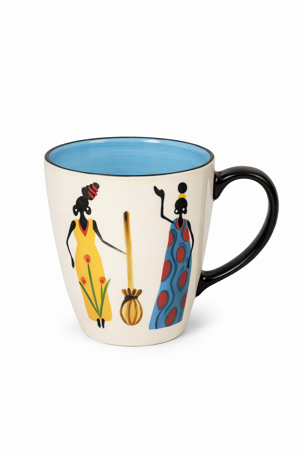 Handbemalte Keramik Tee-Tasse "African Ladies"