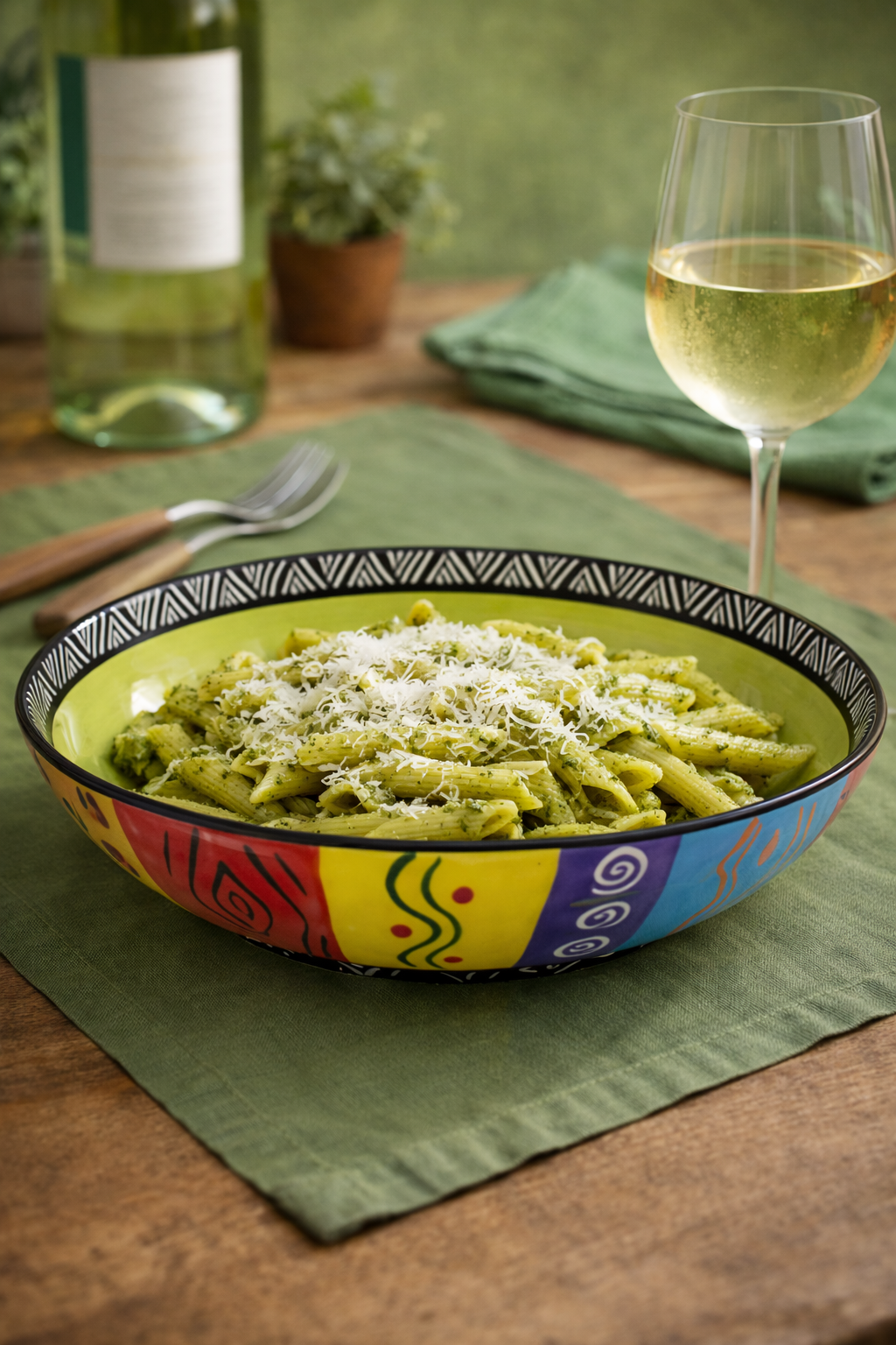 Handbemalter Keramik Pastateller