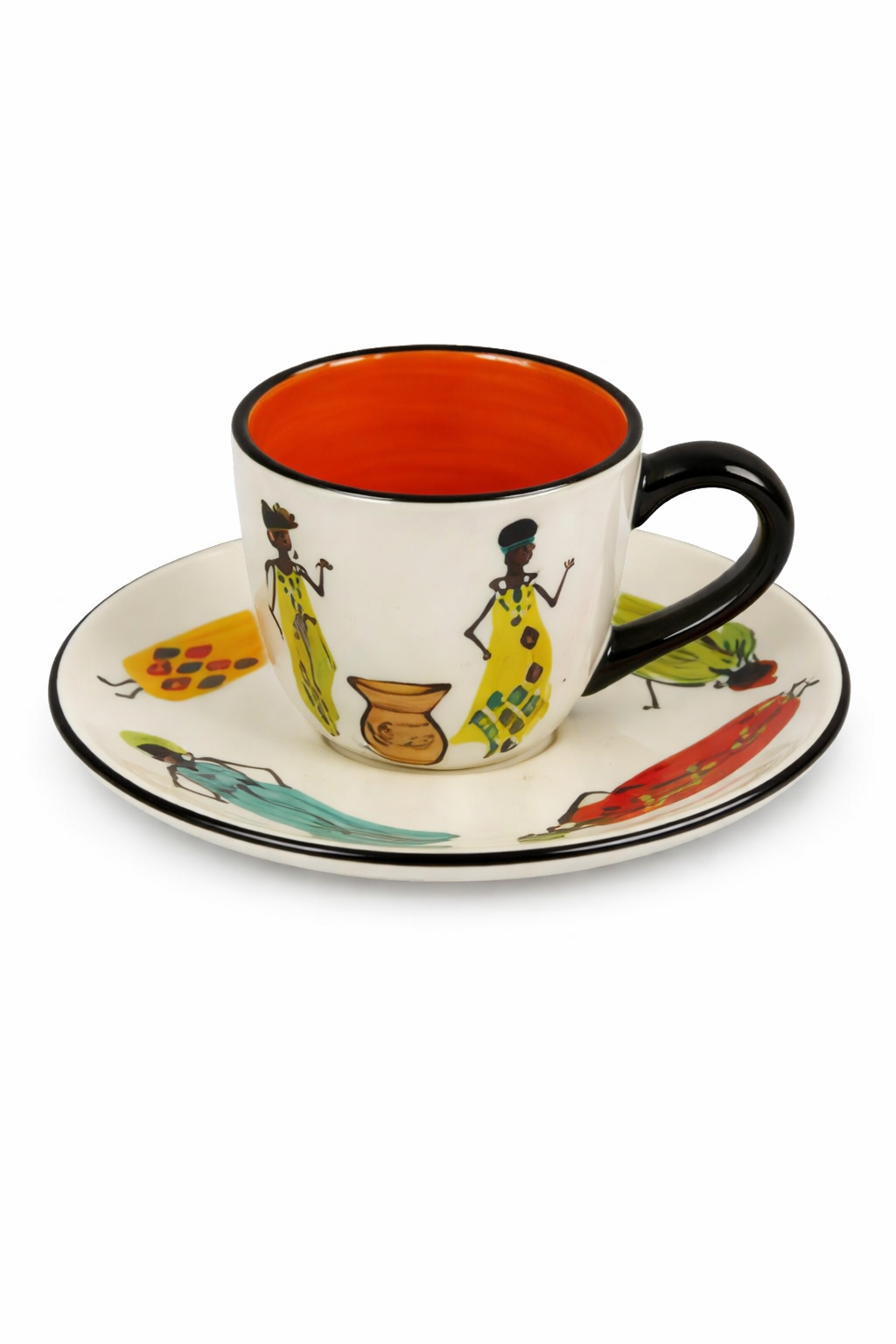 Keramik Espressotasse mit Unterteller