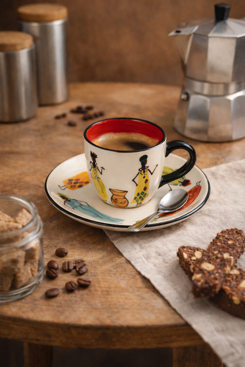 Keramik Espressotasse mit Unterteller